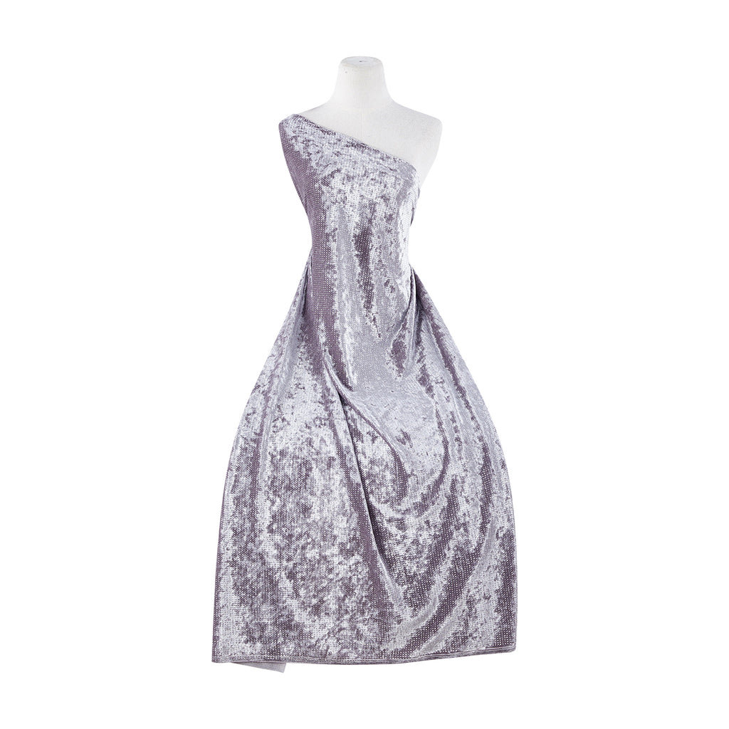 GREY/SILVER | 25429 - SAMMY CRUSHED GLITTER VELVET - Zelouf Fabrics