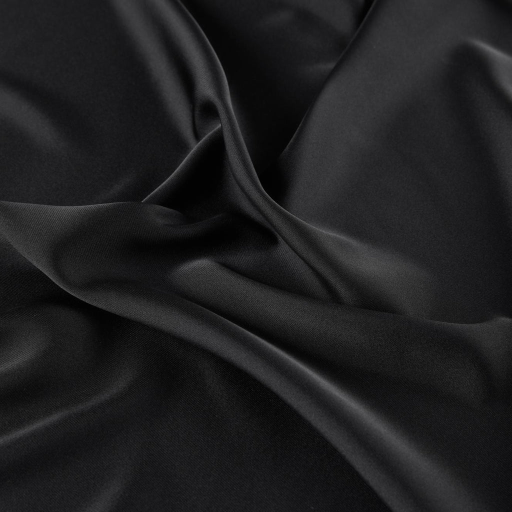 DAISY SHINY TWILL  | 25432 BLACK - Zelouf Fabrics