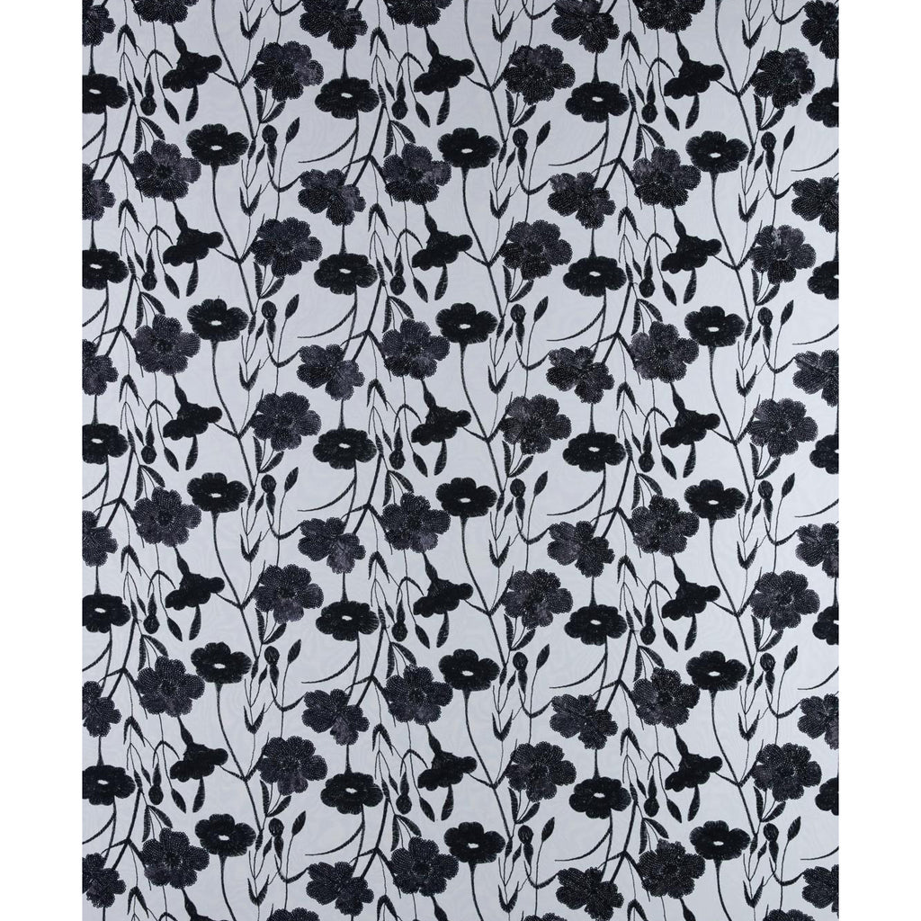 BLACK COMBO | 25441 - GRACE SEQUIN FLOWER MESH - Zelouf Fabrics