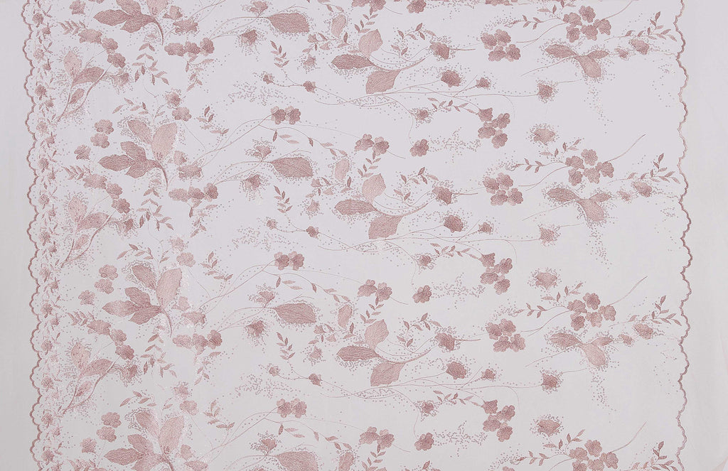 ROSE/MAUVE | 25471 - MAIDEN SEQUIN EMBROIDERY MESH - Zelouf Fabrics
