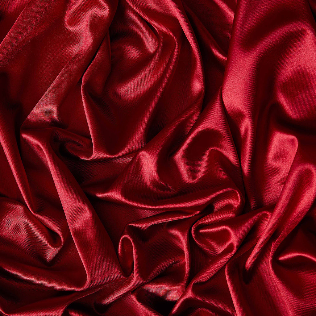 ARRESTING RED | 25490 - GLAM SATIN KNIT - Zelouf Fabric