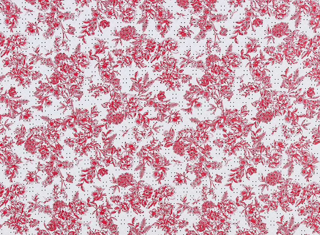 RED COMBO | 25536-G14DP - OSCAR PRINT EYELET KNIT - Zelouf Fabrics