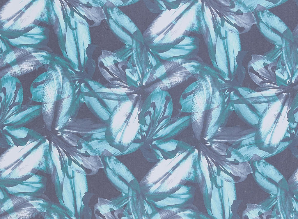 GREY/BLK | 25557-3333DP - LISA FLORAL PRINT HMC - Zelouf Fabrics