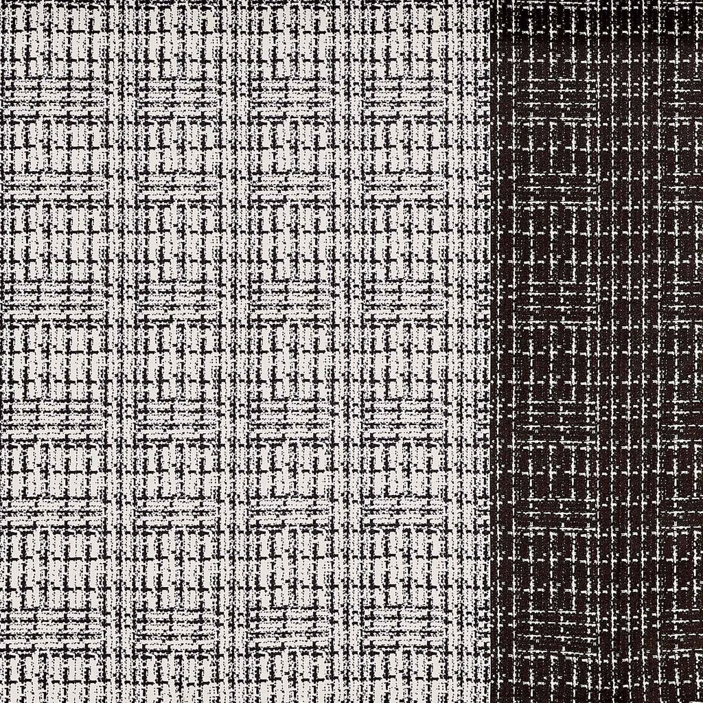 IVORY/BLACK | 25599-5664DP - ISABETTA MENSWEAR BORDER PRINT SCUBA CREPE - Zelouf Fabrics
