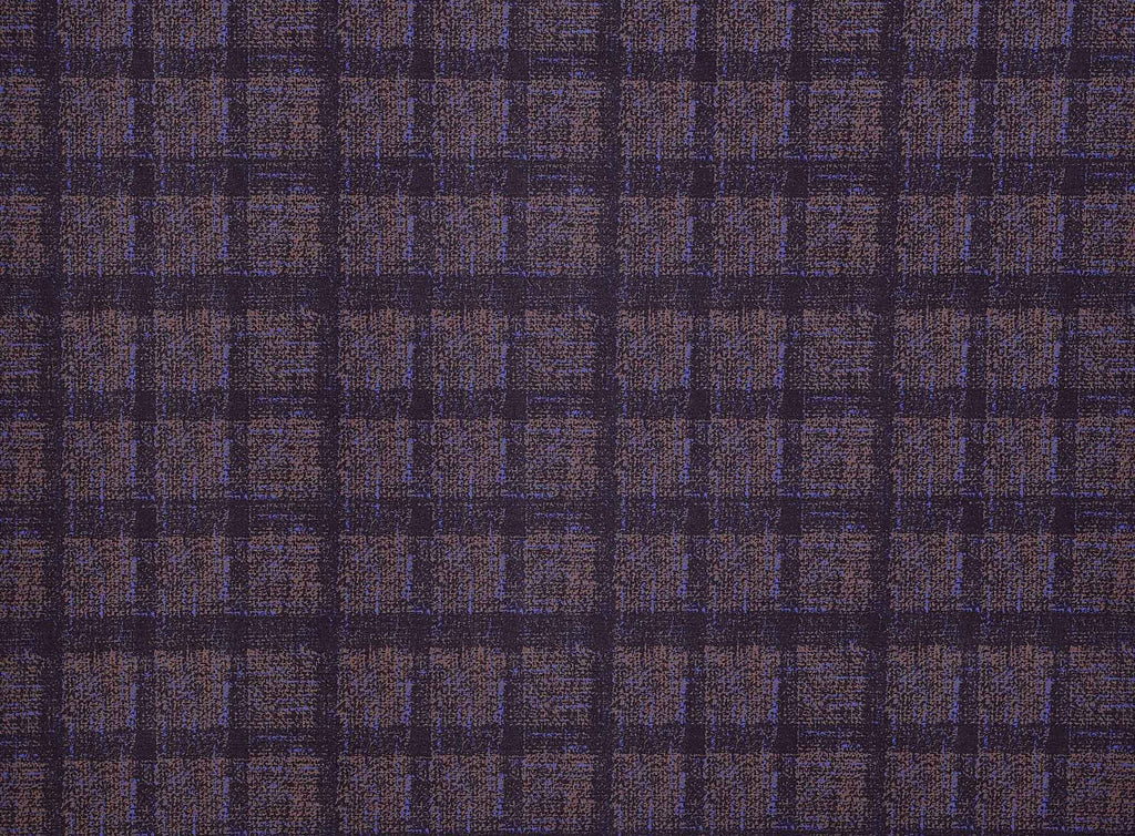 TAUPE/BLUE | 25601-5664DP - PAIGE MENSWEAR TEXTURE PRINT SCUBA CREPE - Zelouf Fabrics