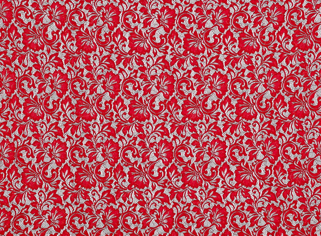 ARRESTING RED | 25627-SEQUIN - MAXWELL FLORAL SEQUIN LACE - Zelouf Fabrics