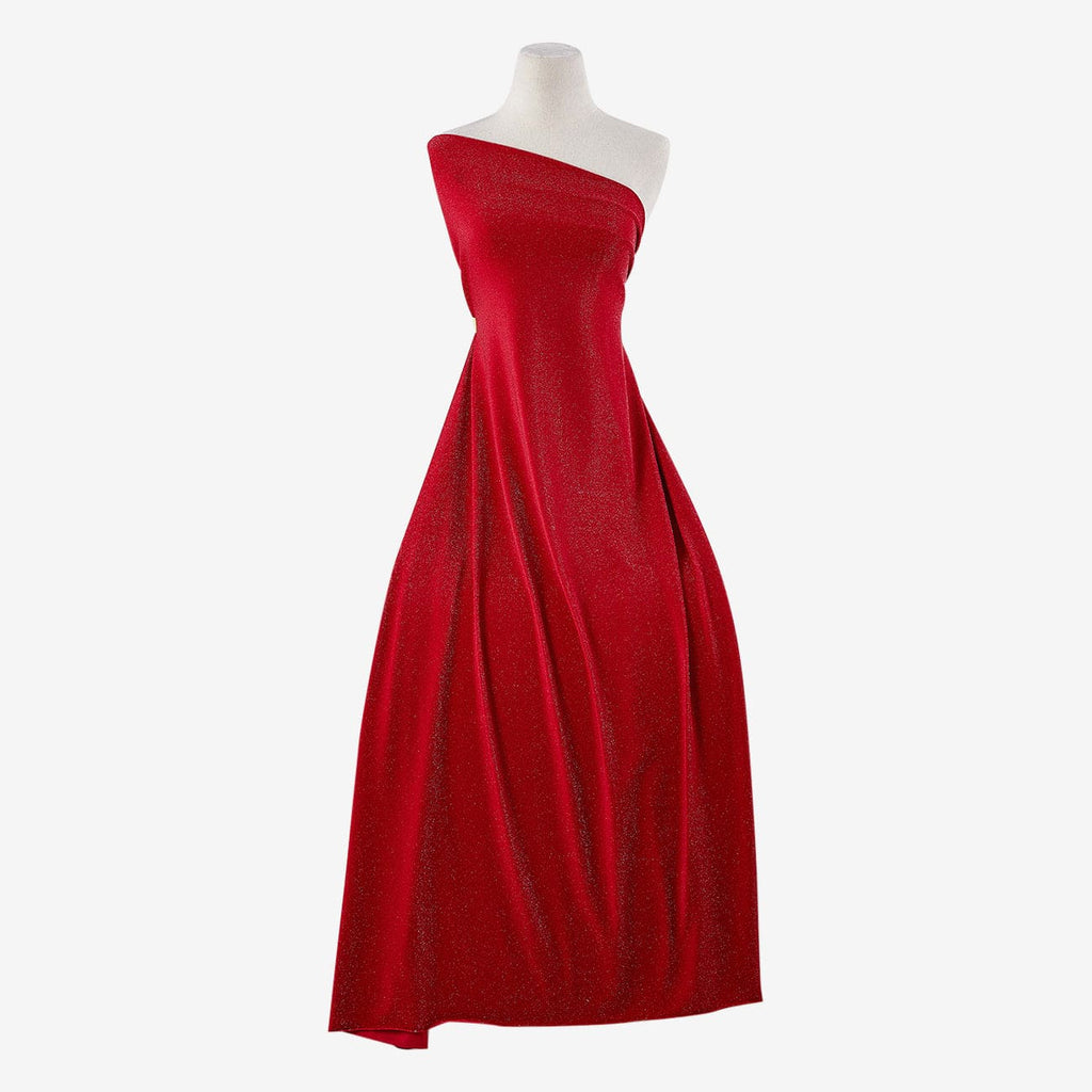 LEONARD LUREX KNIT CREPE| 25649 ARRESTING RED - Zelouf Fabrics