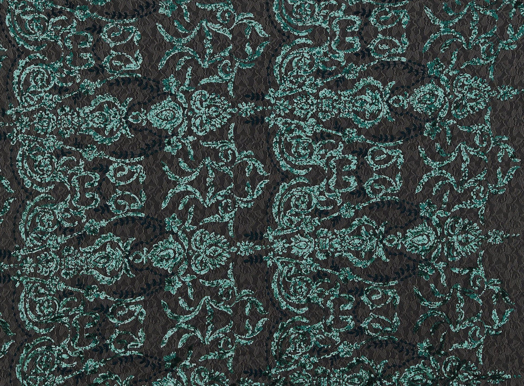 AMORA SEQUIN EMBROIDERY LACE MESH  | 25665  - Zelouf Fabrics