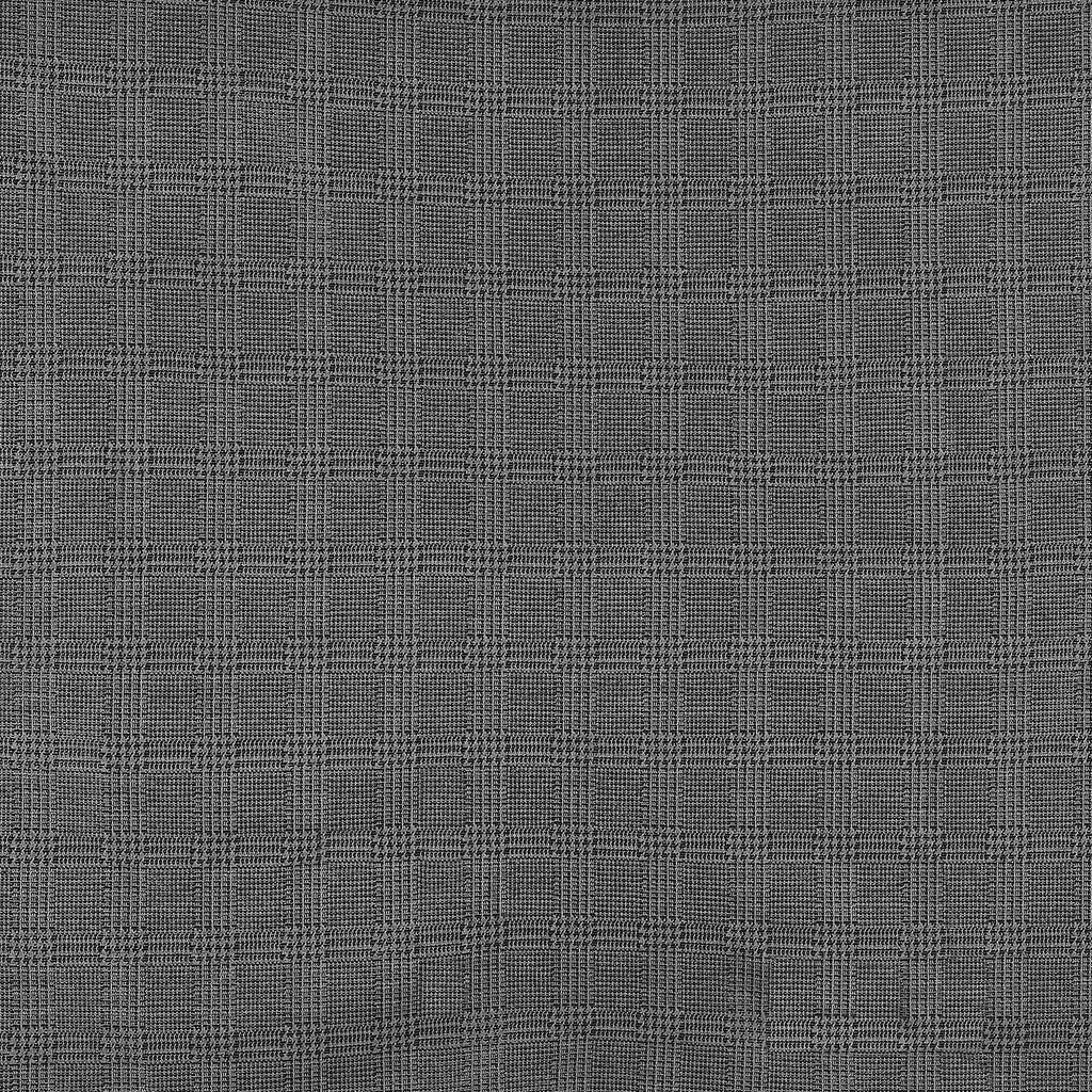 BLK/GREY SILVER | 25681 - DIANE CHECK LUREX STRETCH JACQUARD - Zelouf Fabrics