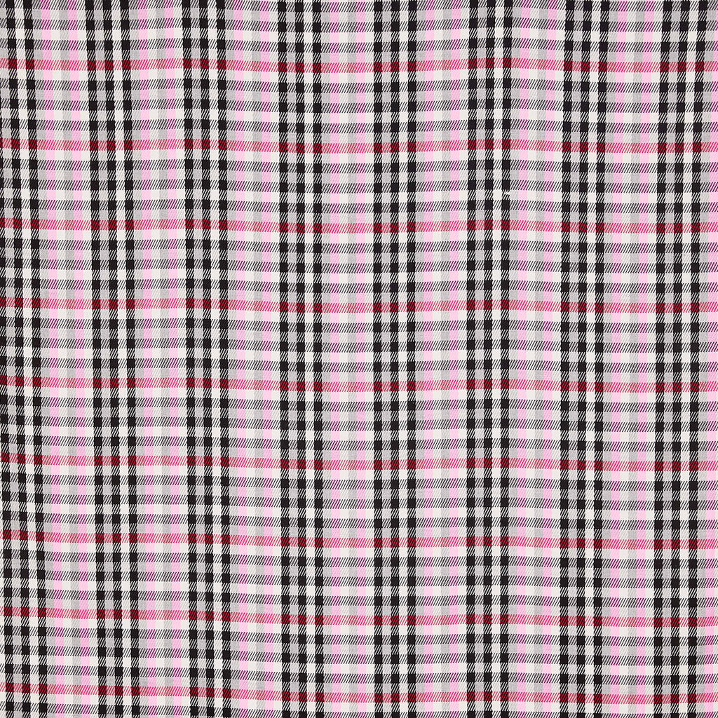 RED/PINK/BLK | 25688 - SABIN MULTI CHECKERED SUITING - Zelouf Fabrics
