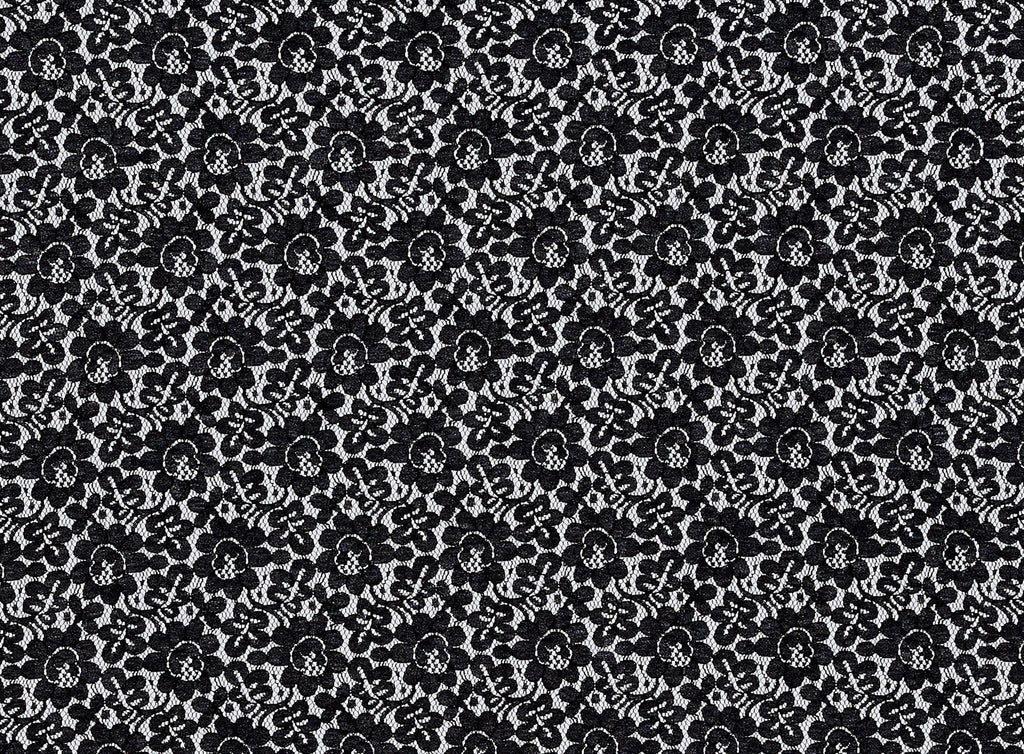 BLACK | 25696 - BALI CORDED COTTON LACE - Zelouf Fabrics