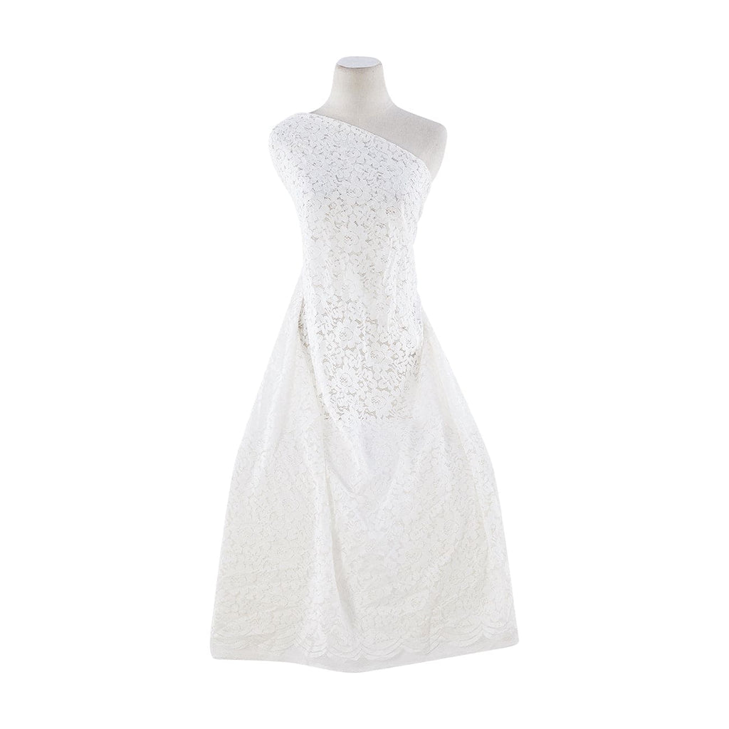 WHITE | 25696 - BALI CORDED COTTON LACE - Zelouf Fabrics