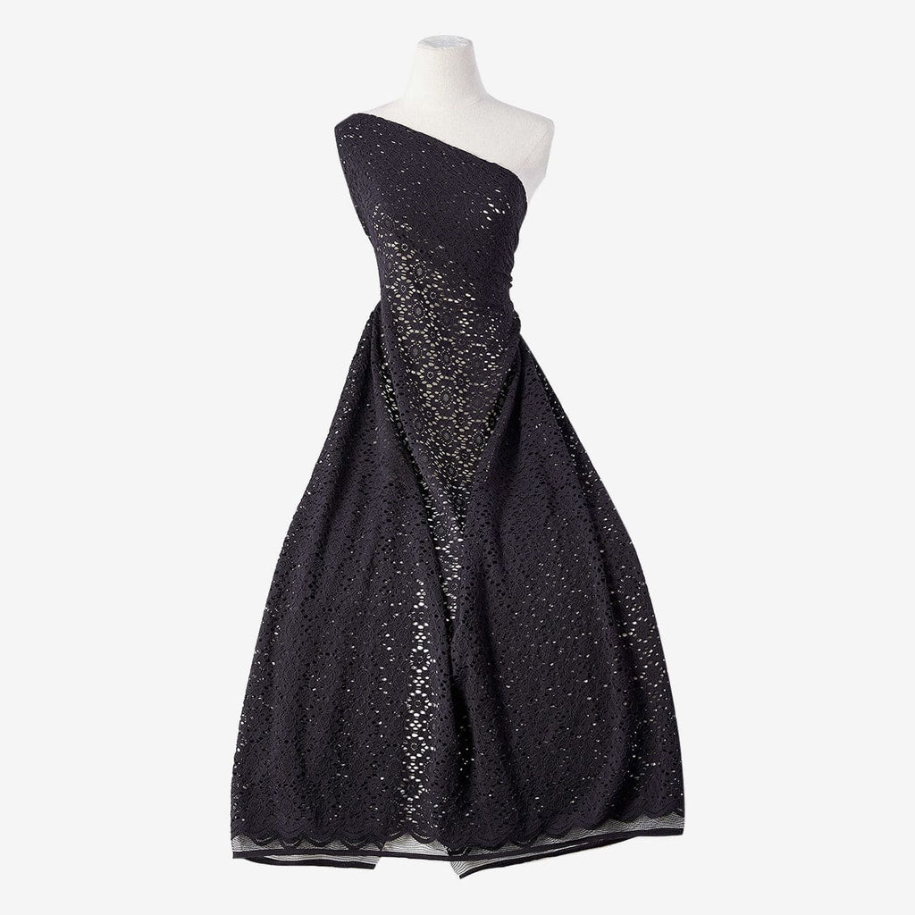 NYLON CORDED LACE  | 25699 BLACK - Zelouf Fabrics