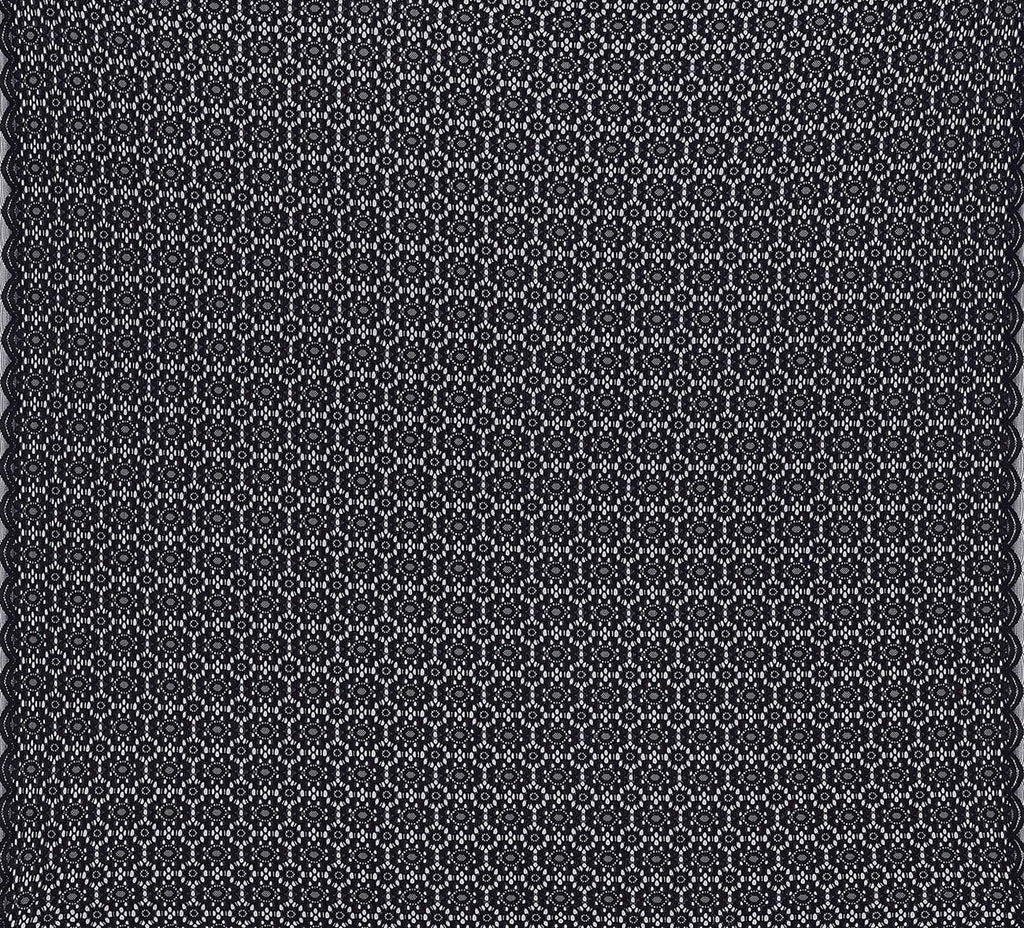 BLACK | 25699 - NYLON CORDED LACE - Zelouf Fabrics