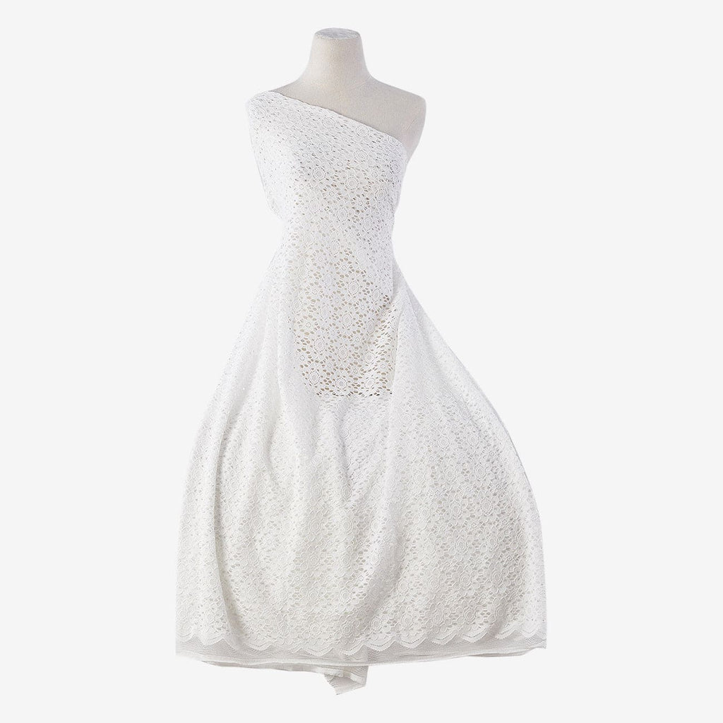 NYLON CORDED LACE  | 25699 WHITE - Zelouf Fabrics