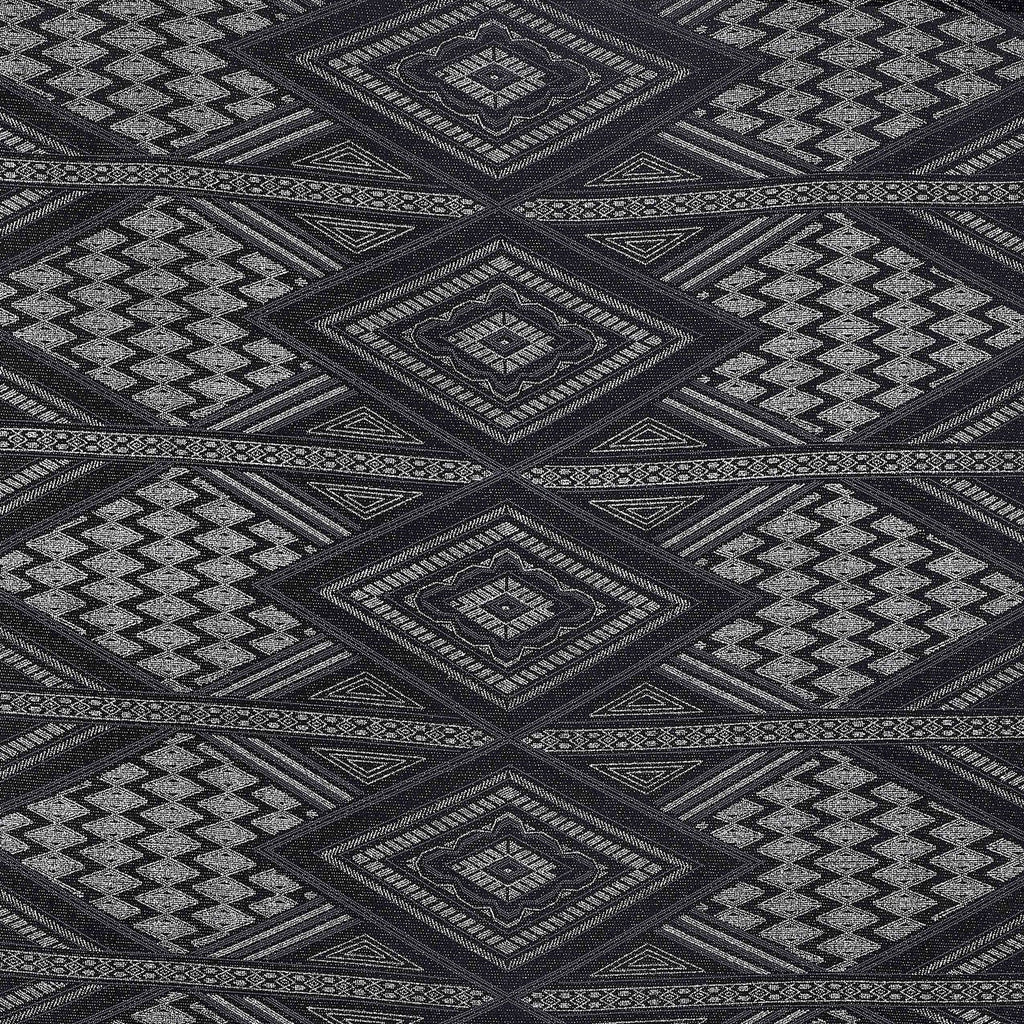 BLACK/SILVER | 25701-PUFFGLIT - TIBI PUFF GLITTER LUREX STRETCH KNIT - Zelouf Fabrics 