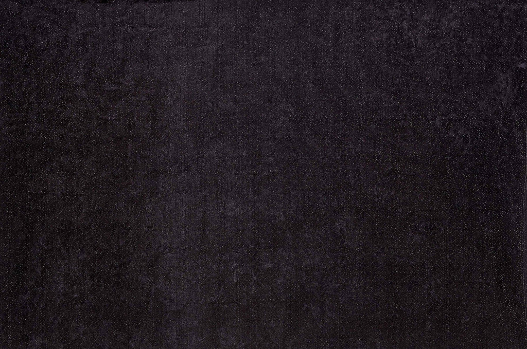 BLACK | 25718 - MERCURY GLITTER ICE VELVET - Zelouf Fabrics