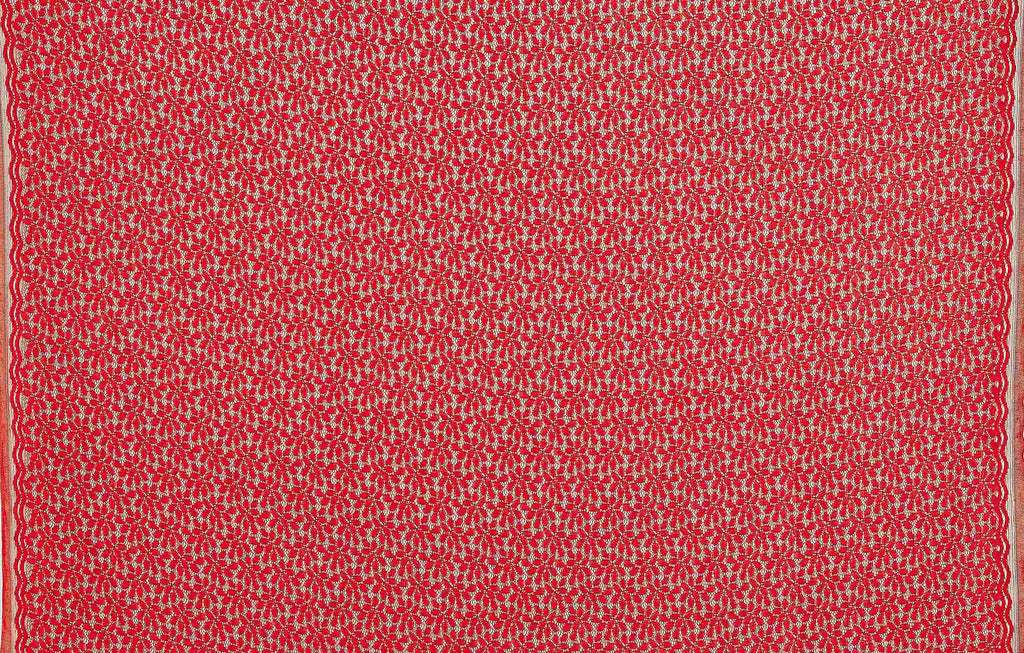 ARRESTING RED | 22715-RED - SAINT LACE [1 3/4 YRD PANEL] - Zelouf Fabrics