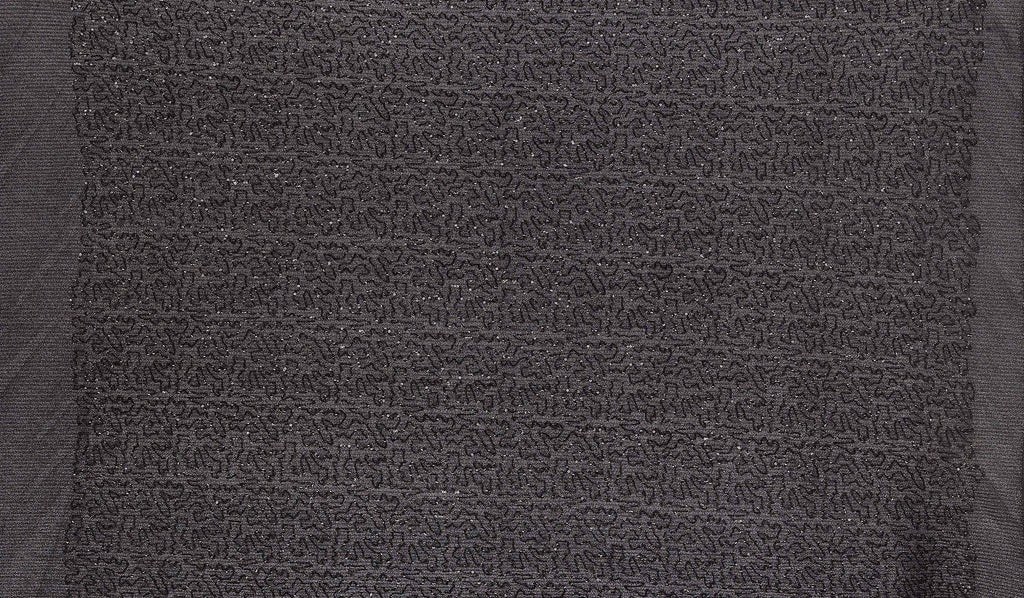 BLACK | 25726PLT-SEQUIN - CHARLIE LUREX SEQUIN EMB PLISSE PLEATED KNIT - Zelouf Fabrics