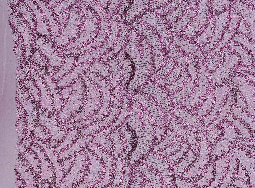 LEXIE SEQUIN EMBROIDERY STRETCH MESH  | 25741  - Zelouf Fabrics