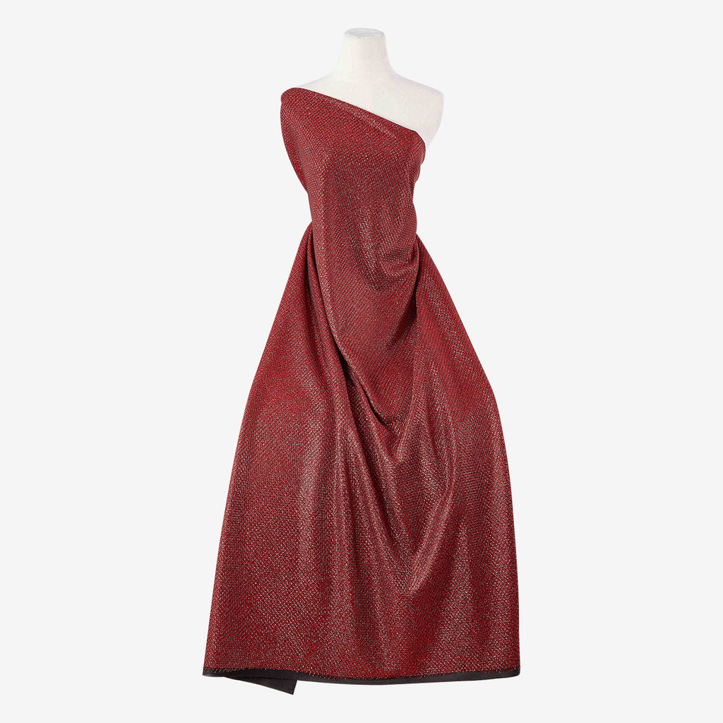 RED/RED | 25745-BONDED - HAZEL BONDED GLITTER KNIT - Zelouf Fabrics