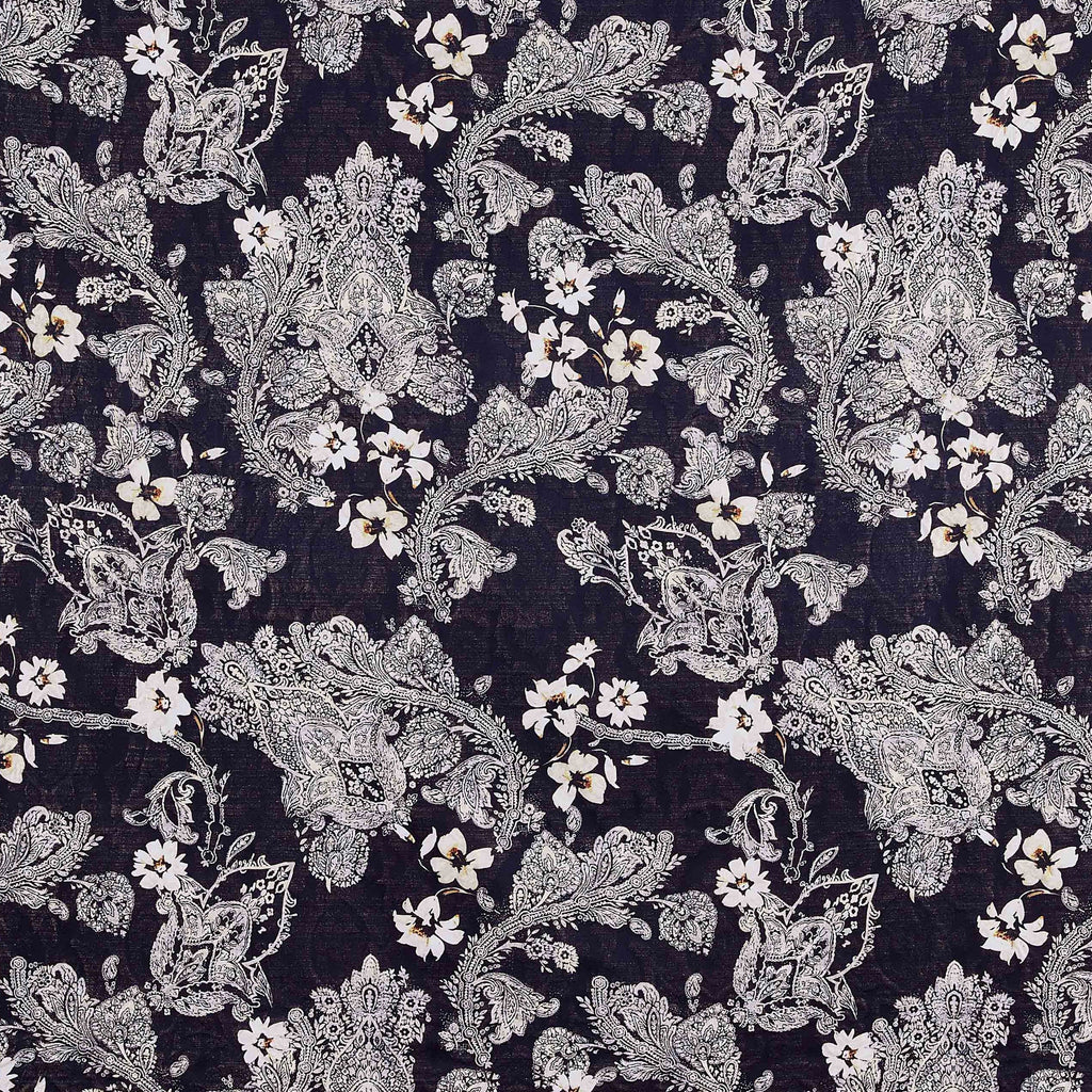 MOANA PAISLEY FLOWER PRINT MATELASSE JACQUARD  | 25755-G32DP  - Zelouf Fabrics