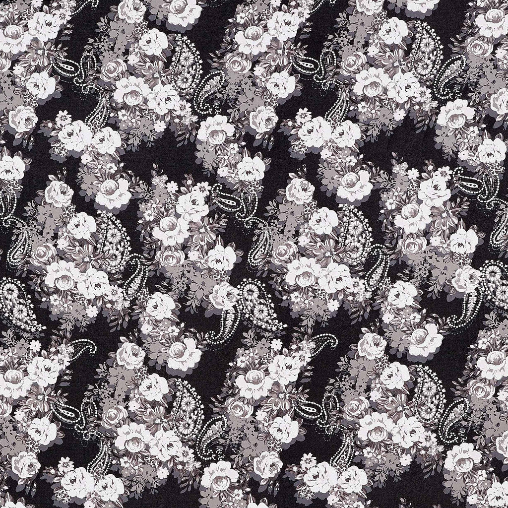 BLACK COMBO | 25758-1181P - AIDAN PUFF PRINT ITY - Zelouf Fabrics