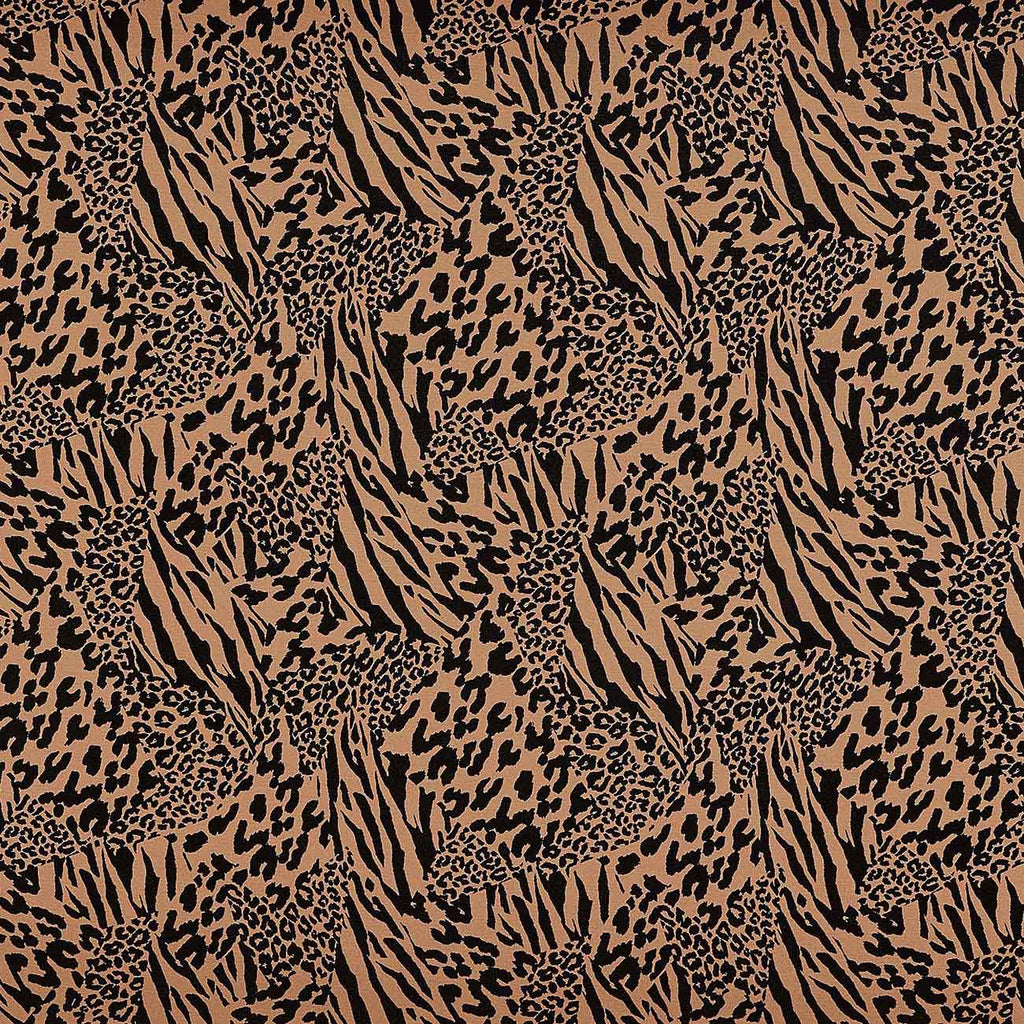 MIXED ANIMAL SCUBA CREPE JACQUARD  | 25769-5670  - Zelouf Fabrics