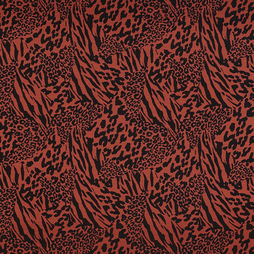 MIXED ANIMAL SCUBA CREPE JACQUARD  | 25769-5670  - Zelouf Fabrics