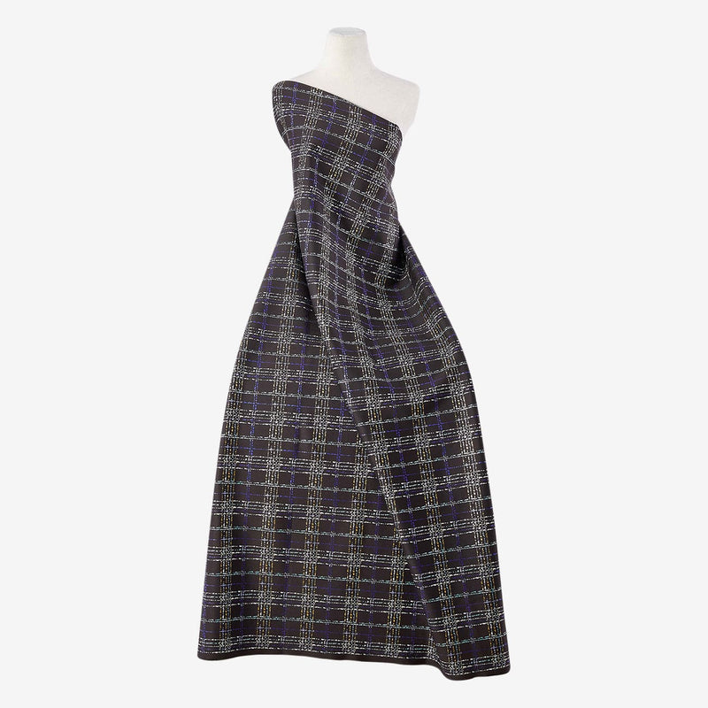 KENSINGTON PLAID FOIL PRINT SCUBA  | 25776FOL-3565DP