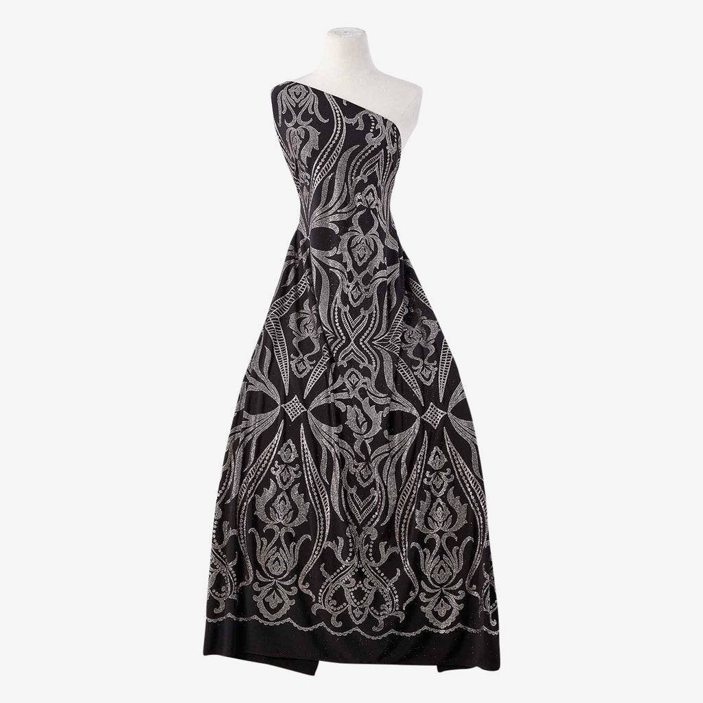 BLACK/ROSEGOLD | 25777 - ARIA GLITTER ITY - Zelouf Fabrics