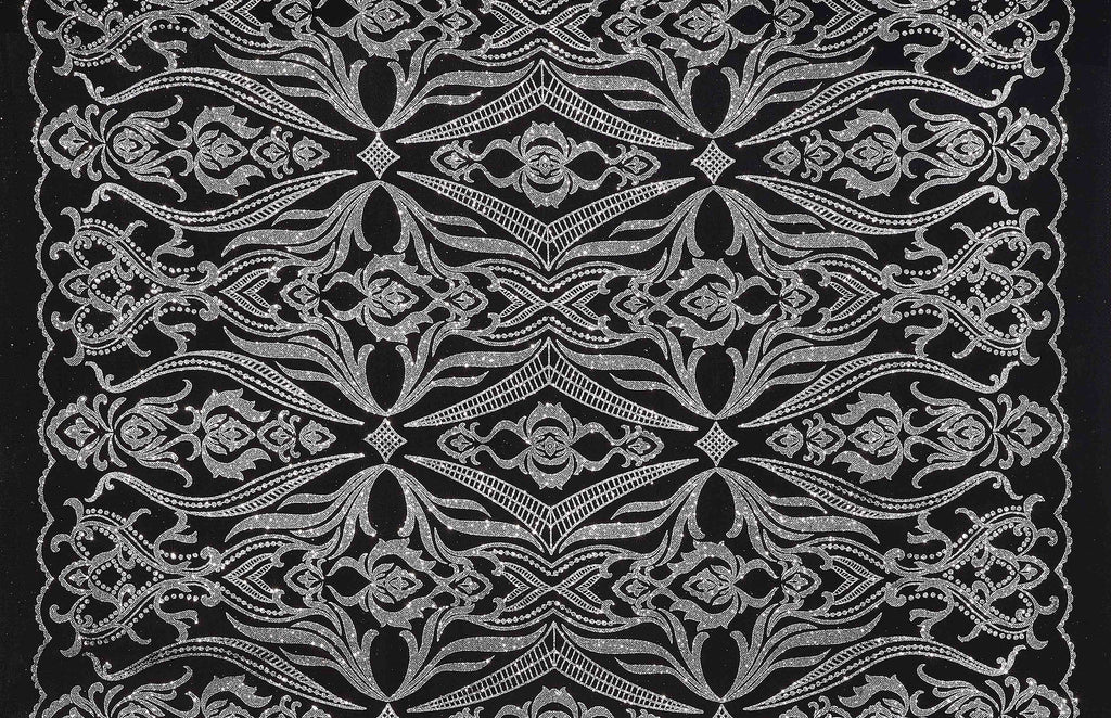 BLACK/SILVER | 25777 - ARIA GLITTER ITY - Zelouf Fabrics