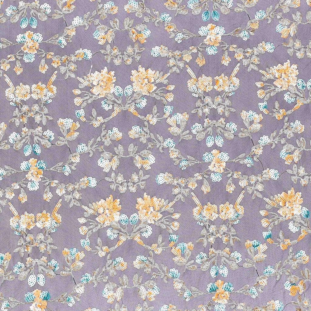 COLBY MULTI SEQUIN EMBROIDERY MESH  | 25851  - Zelouf Fabrics