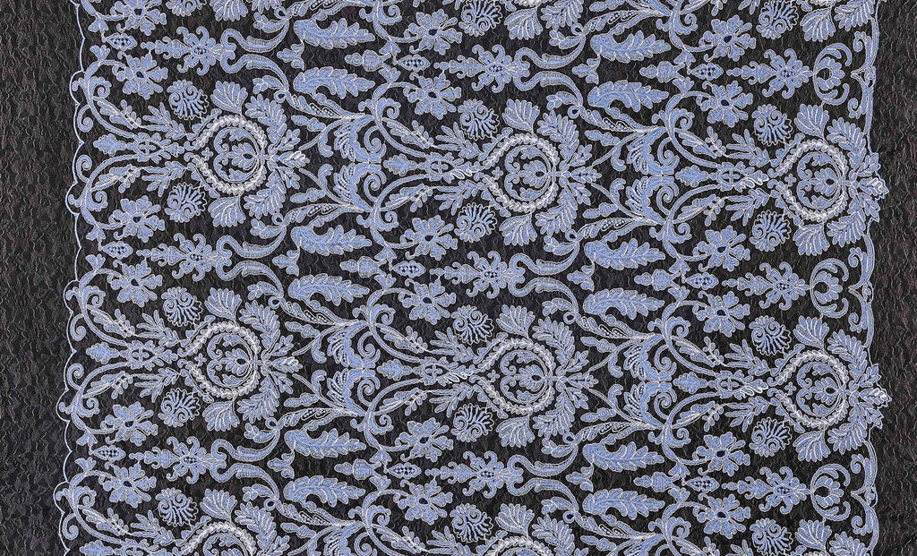 SERENE PERI | 25852 - PIPPY CORED EMBROIDERY LACE MESH - Zelouf Fabrics