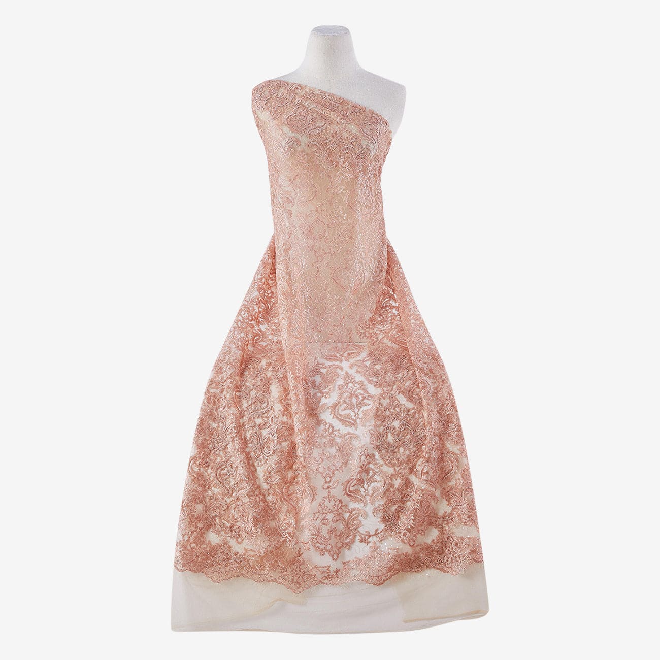 LORI VICTORIAN SEQUIN EMB MESH | 25864 SERENE PEACH LORI VICTORIAN SEQUIN EMB MESH | 25864 SERENE PEACH