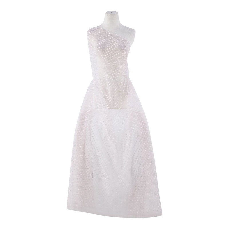 SARAH DOT FLOCK PLEATED MESH  | 25875