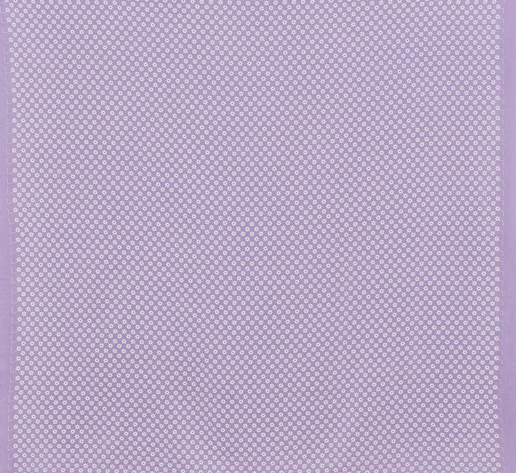 DAZZLING LILAC/WHT | 25920 - BIBI ALL OVER EMBROIDERY RAYON VOILE - Zelouf Fabrics