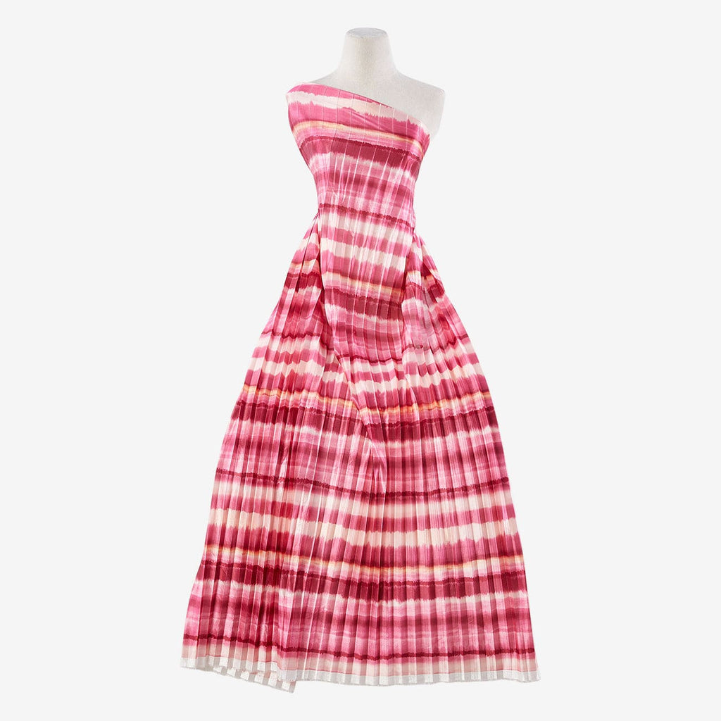 CORAL COMBO | 25938PLT - AMAL TIEDYE SKINNY PLEATED BODRE - Zelouf Fabrics