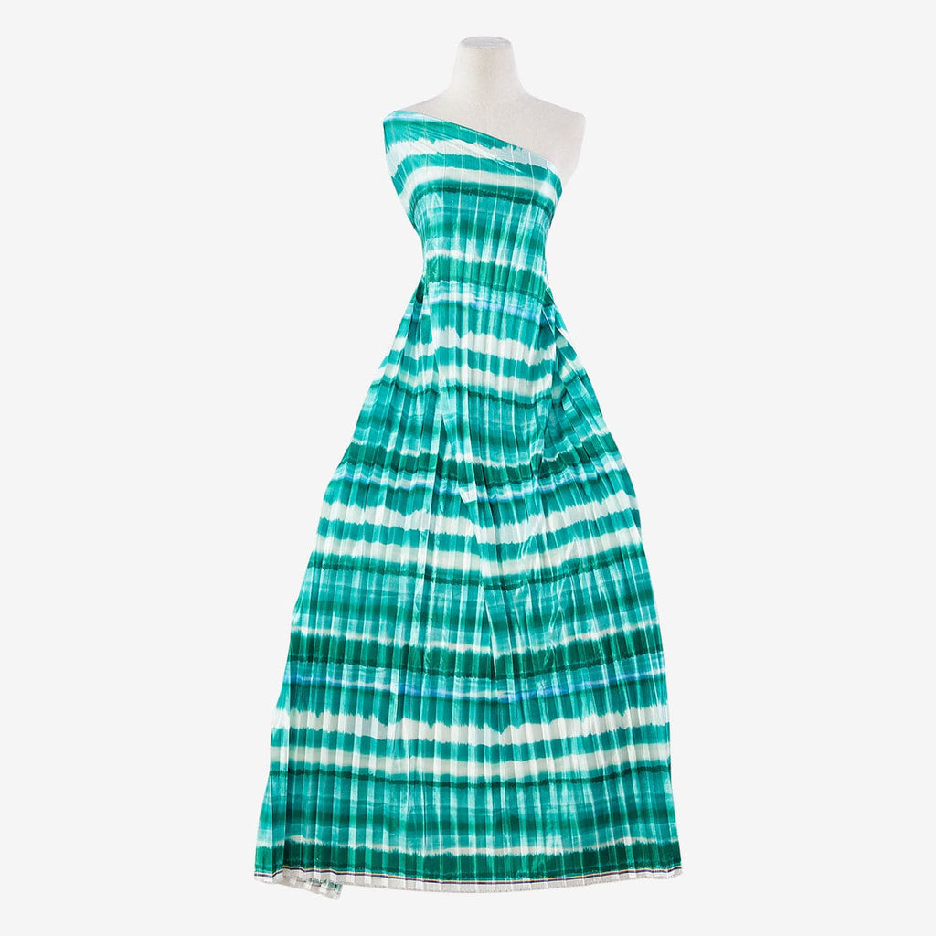 JADE COMBO | 25938PLT - AMAL TIEDYE SKINNY PLEATED BODRE - Zelouf Fabrics
