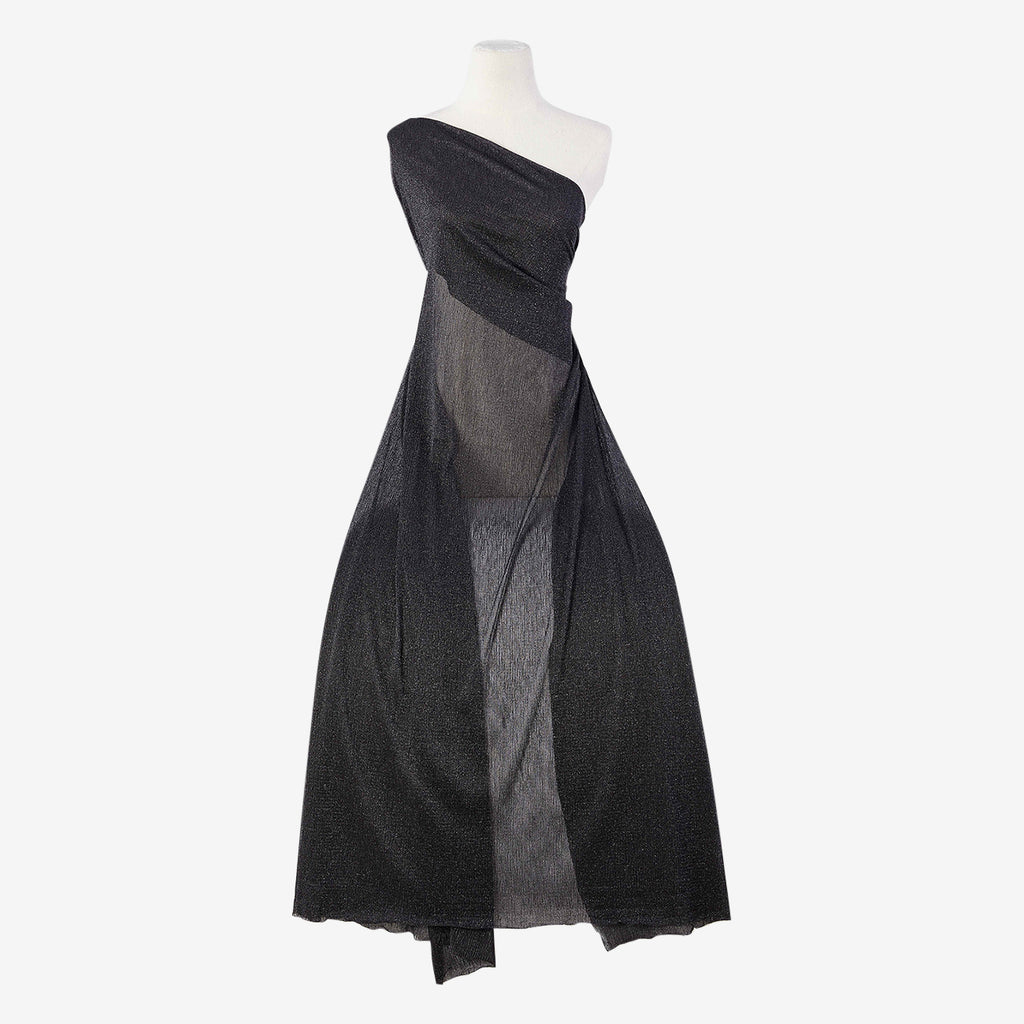 BLACK | 25962 - ALICE LUREX CRINKLE KNIT - Zelouf Fabrics