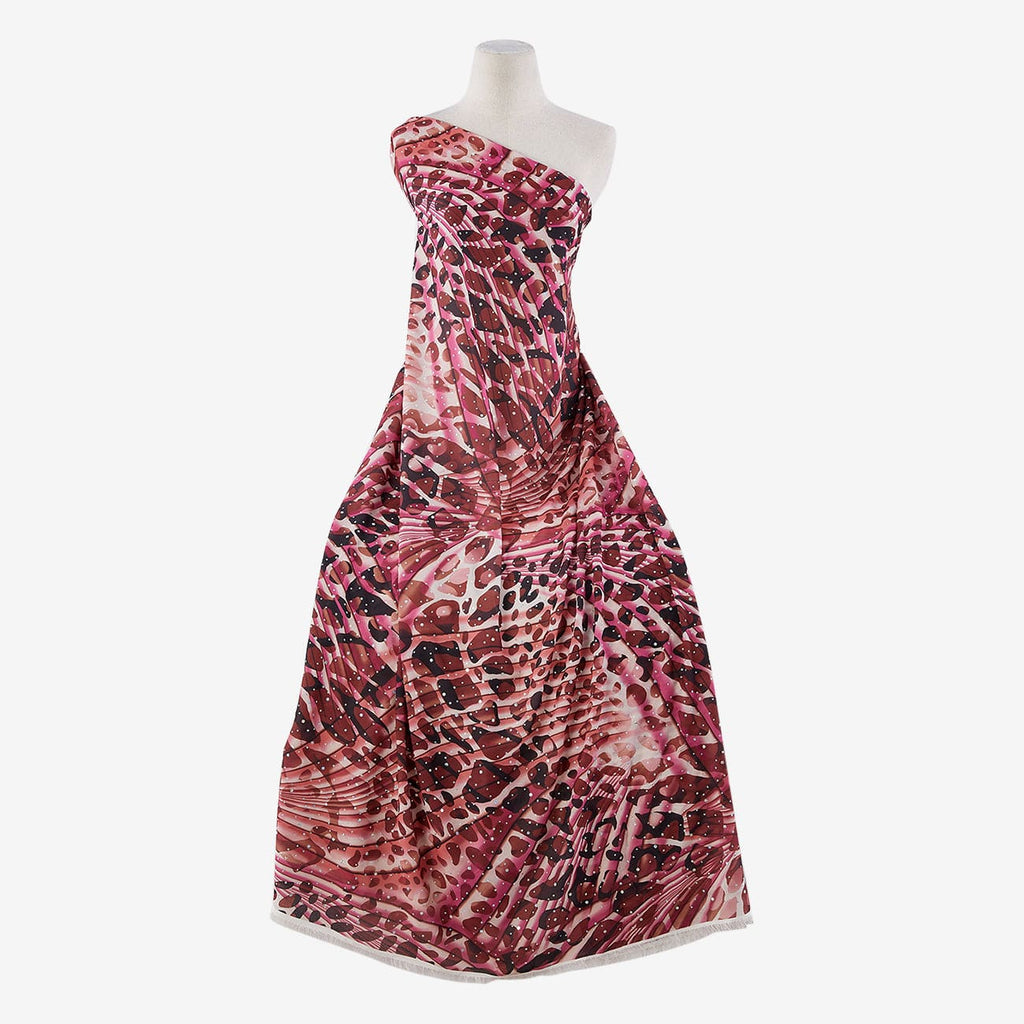 AMILE PRINT TRANS CHIFFON  | 26005TRN-3333DP ROSE APRICOT - Zelouf Fabrics