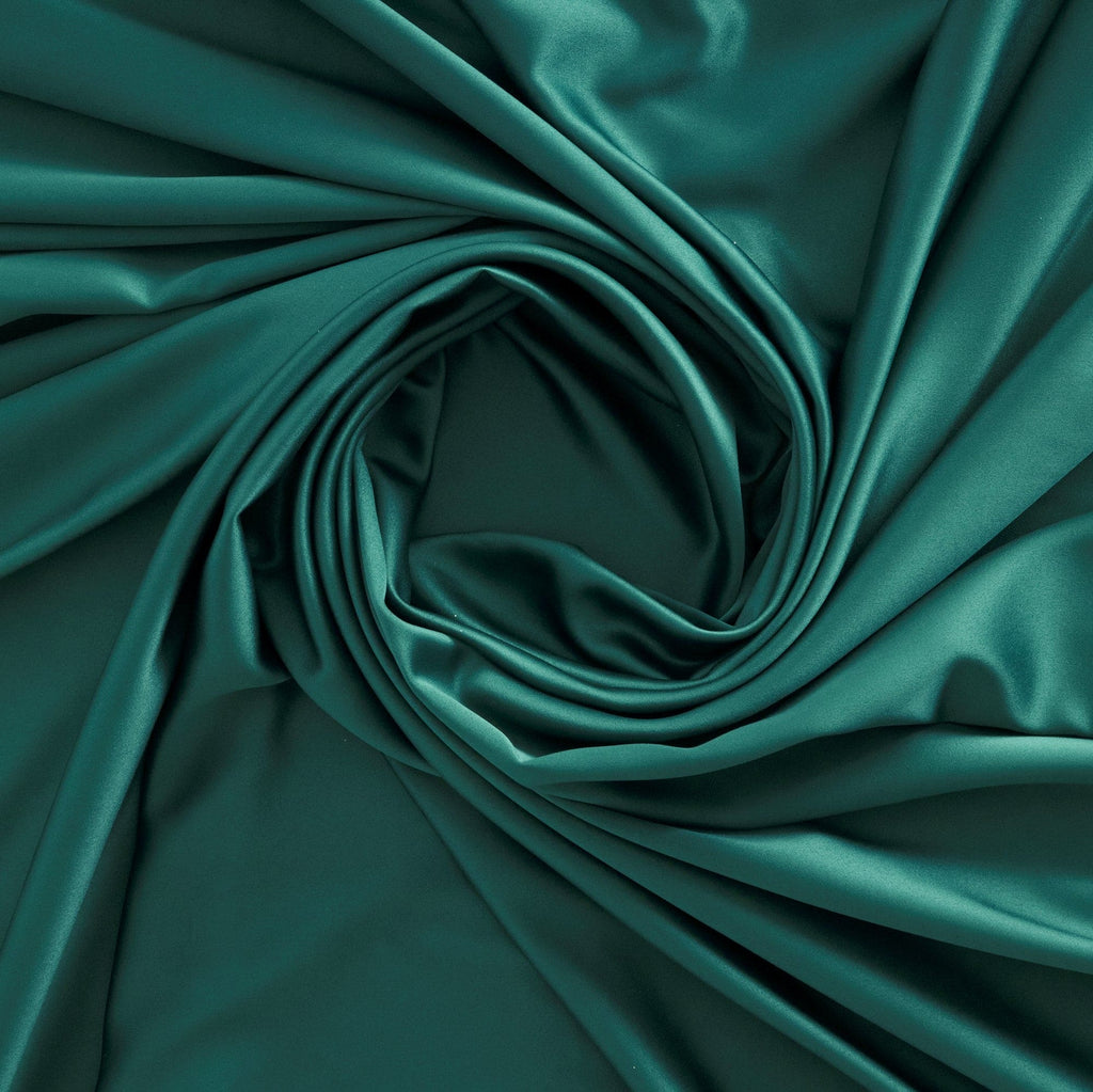 DULL STRETCH SATIN | 3404 EMERALD - Zelouf Fabrics
