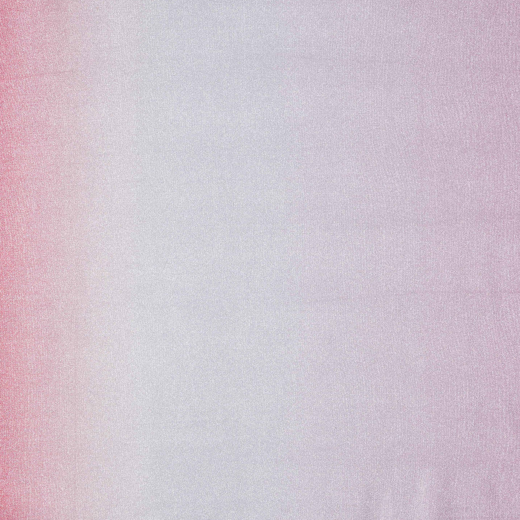 PINK CORAL | 26052-GLITBOND - CLOUD OMBRE PRINT GLITTER BONDED LUREX MESH - Zelouf Fabrics