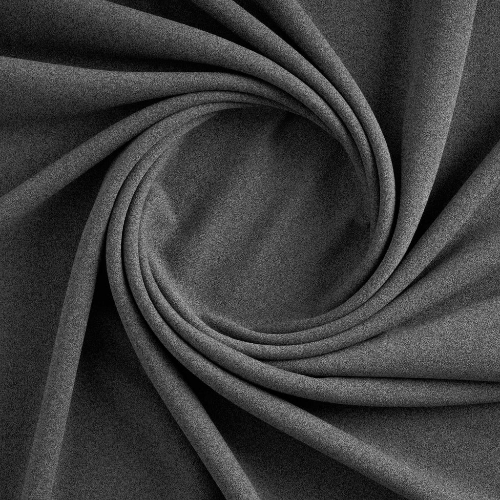 CHARMING GREY | 26069 - MIA MELANGE SCUBA CREPE - Zelouf Fabrics