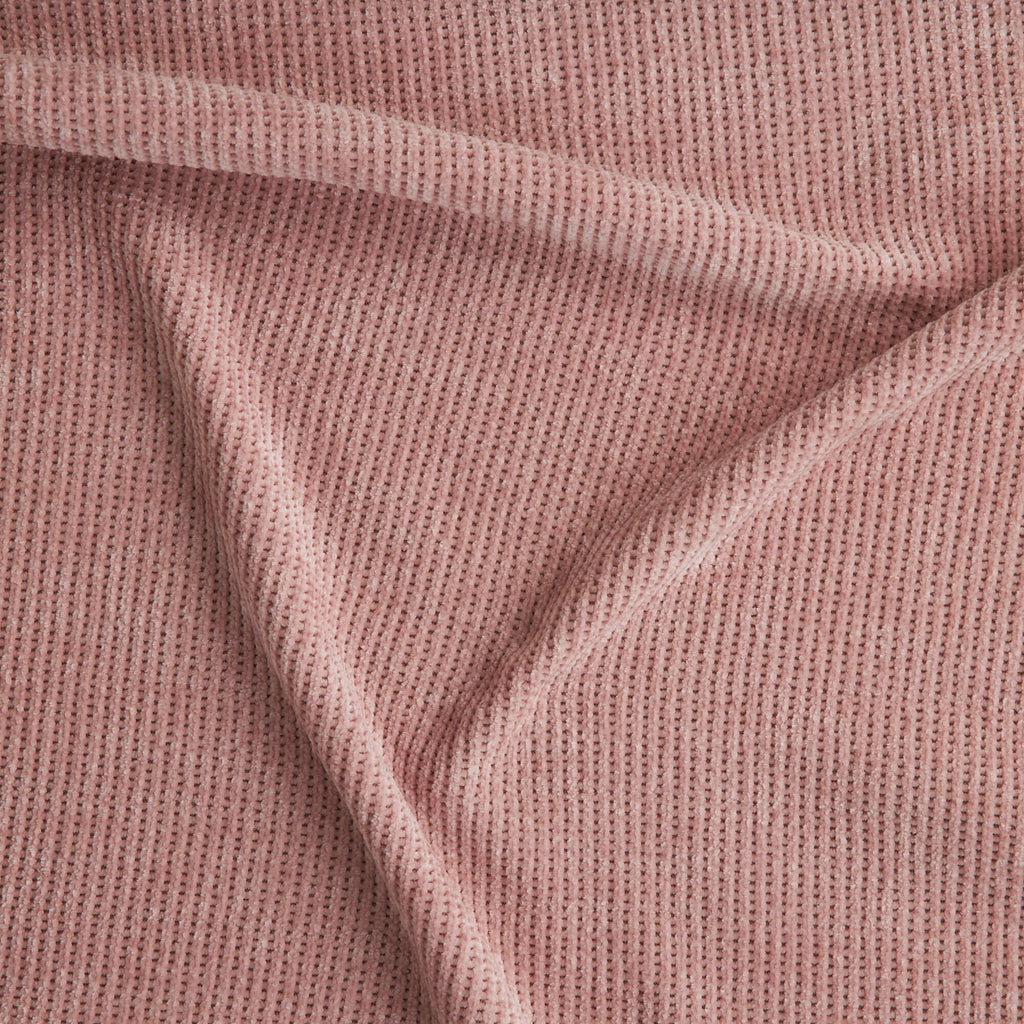 VIVIAN CUT SEW CHENILLE KNIT  | 26087 CHARMING ROSE - Zelouf Fabrics