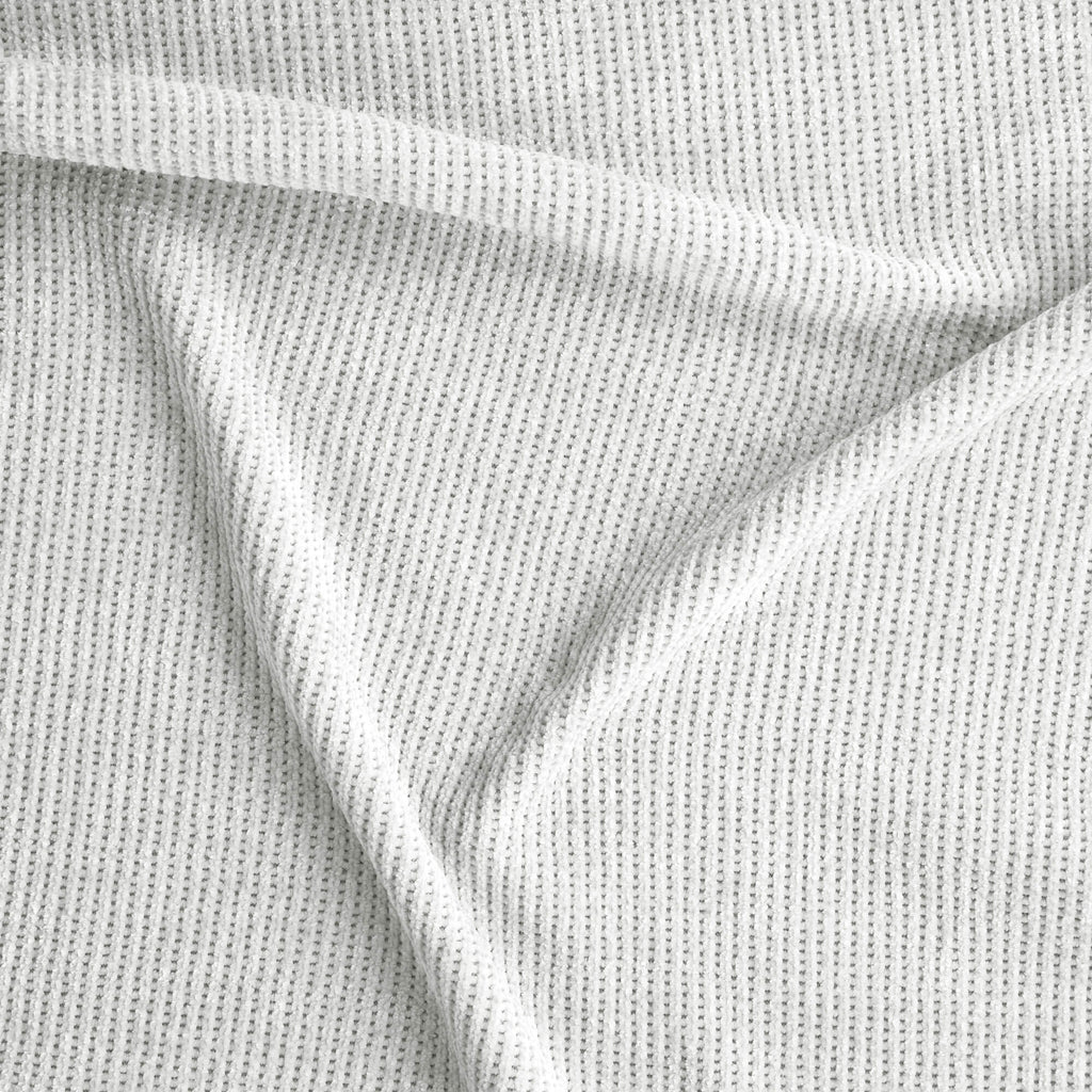 VIVIAN CUT SEW CHENILLE KNIT  | 26087 WHITE - Zelouf Fabrics