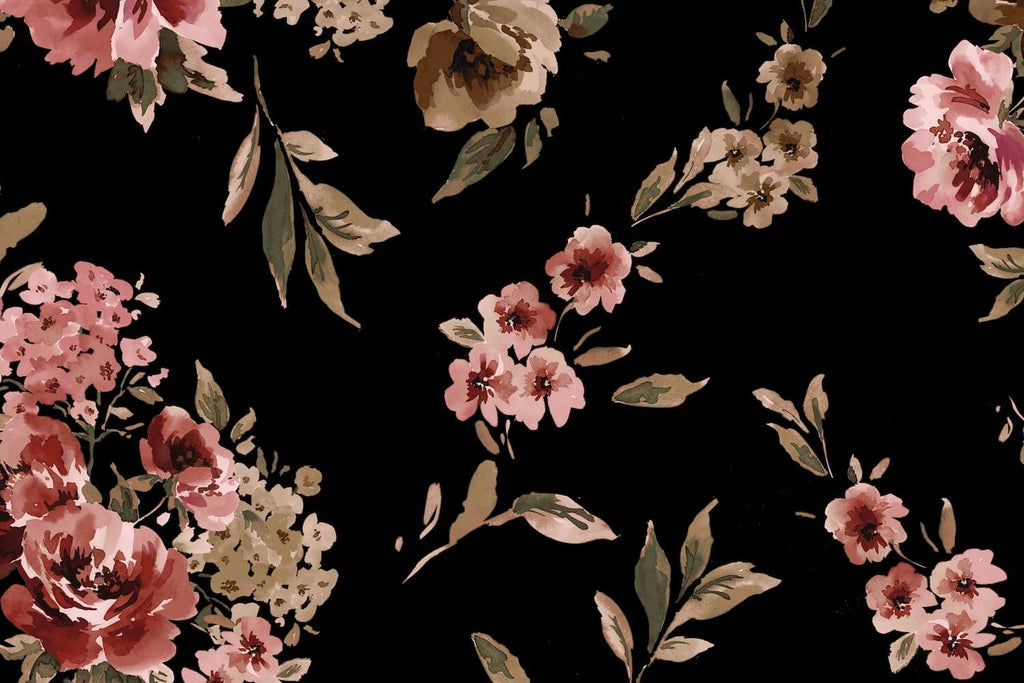 JOELLE FLORAL PRINT AML CLIP CHIFFON  | 26130-3695DP BLACK COMBO - Zelouf Fabrics