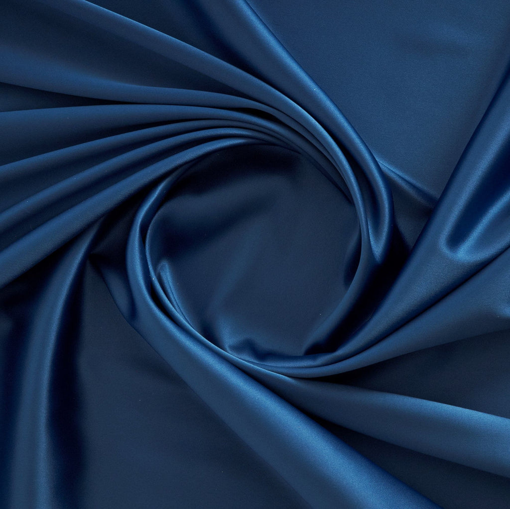 ATLANTIC HONOR | 7901-BLUE - SOLID MILANO STRETCH SATIN - Zelouf Fabrics