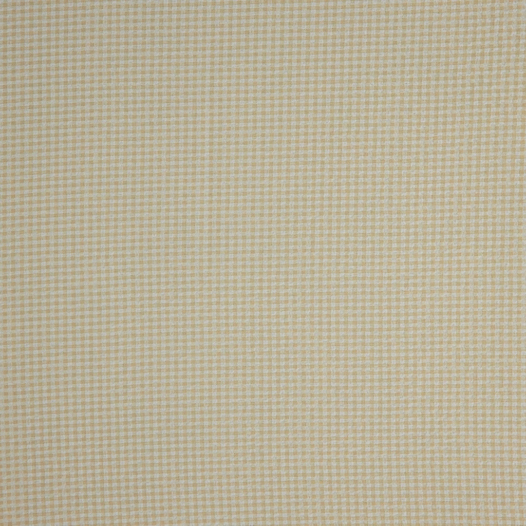 POPPY CHECKER SEERSUCKER YARN DYE  | 26206 SAND/WHITE - Zelouf Fabrics