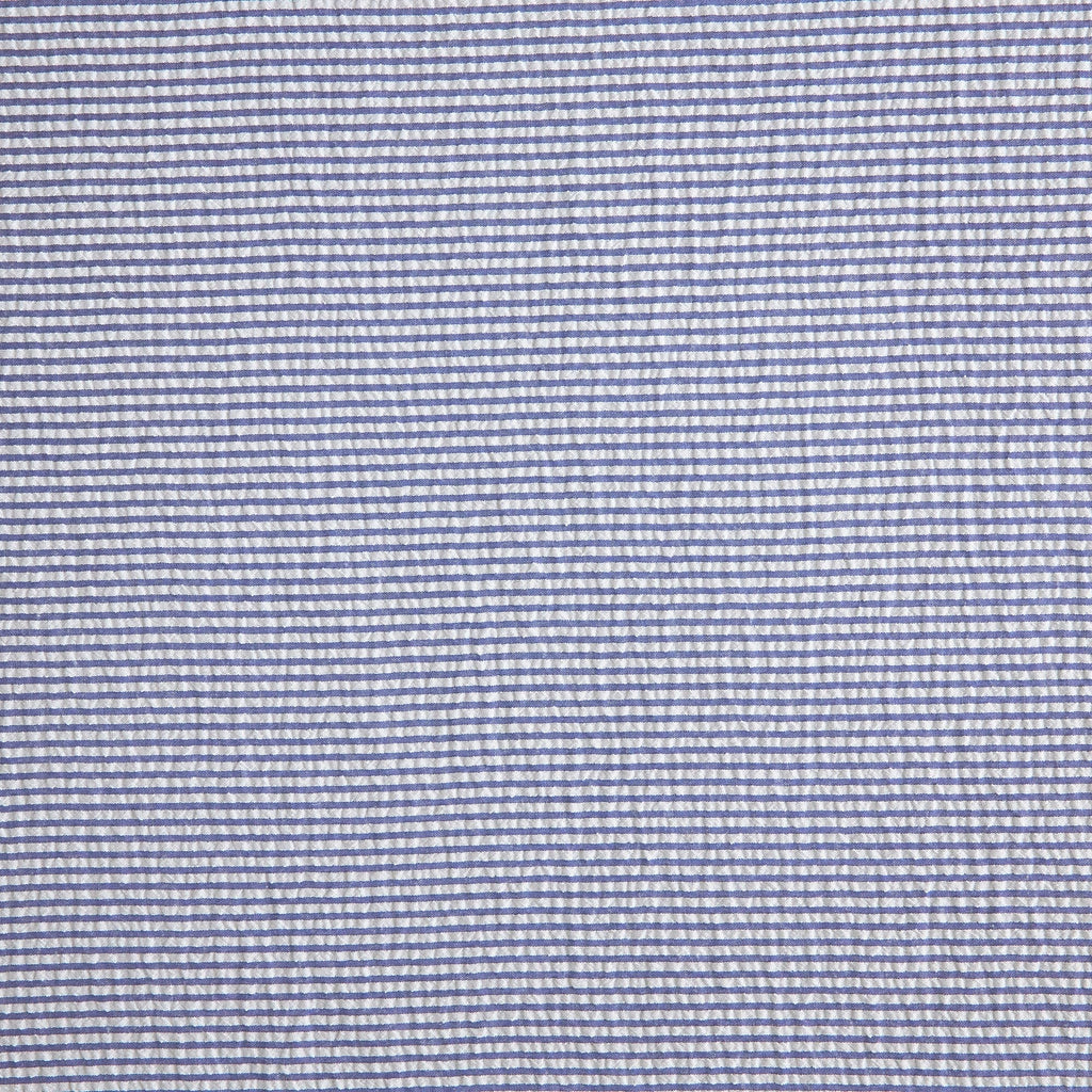NOVA STRIPE SEERSUCKER YARN DYE  | 26208 ROYAL/WHITE - Zelouf Fabrics
